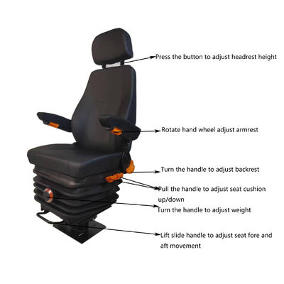 Buy Rotating Base Mechanical Suspension Seat M801 Semi Air Ride Seat online manufacture