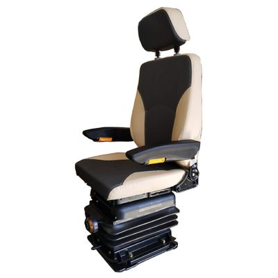 Offwhite Black Mechanical Suspension Seats M801 High Back Adjustable Driver Seat