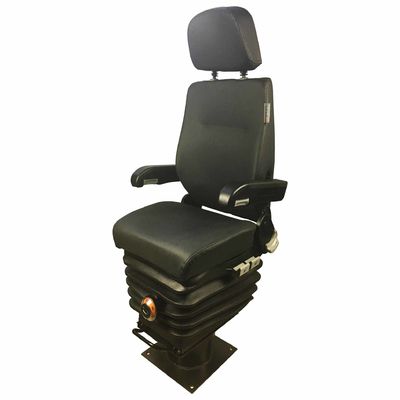 Black PU Mechanical Suspension Seats Drilling Equipment Driver Seat