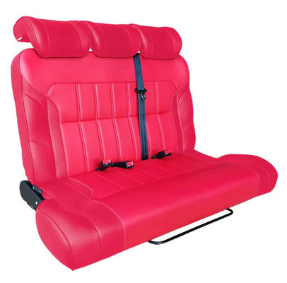 Red Campervan Folding Bed Seat Customized Folding Van Seat With Seatbelt