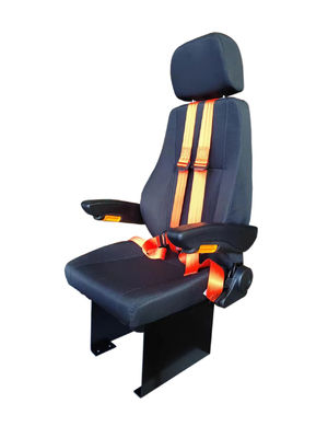No Suspension Simulator Seat Black PU Leather Mechanical Seats